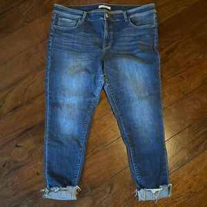 Flying Monkey Cuffed Skinny Jeans Size 22W